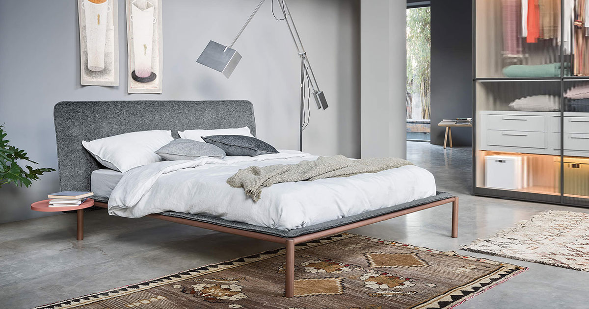 Camere da letto matrimoniale materiali diversi della struttura letto Mobilifici Rampazzo